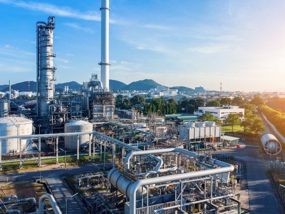 Aerial view of smart chemical oil refinery plant Aerial view of smart chemical oil refinery plant